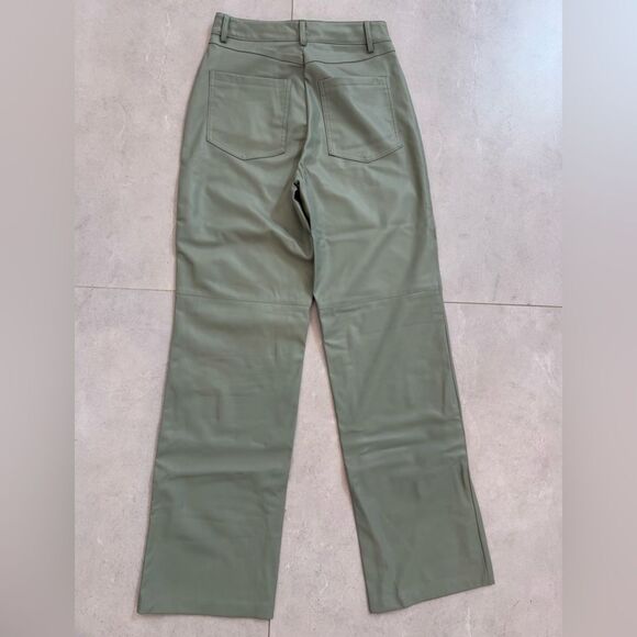 NWOT ZARA FAUX LEATHER STRAIGHT LEG PANTS - Picture 6 of 9